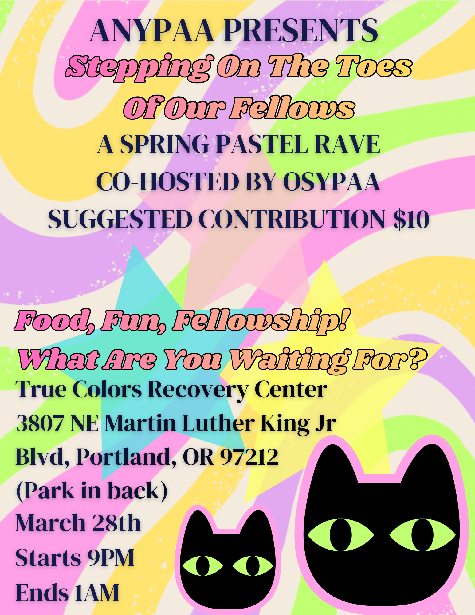 ANYPAA III Spring Pastel Rave Flyer
